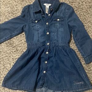 Guess Blue Denim Shirt Dress